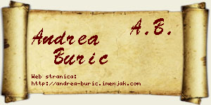 Andrea Burić vizit kartica
